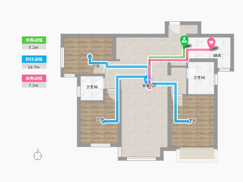 陕西省-西安市-高科麓湾3期-92.00-户型库-动静线