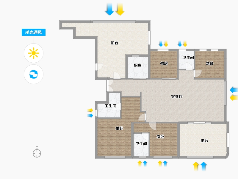 福建省-福州市-保利香槟国际-159.44-户型库-采光通风