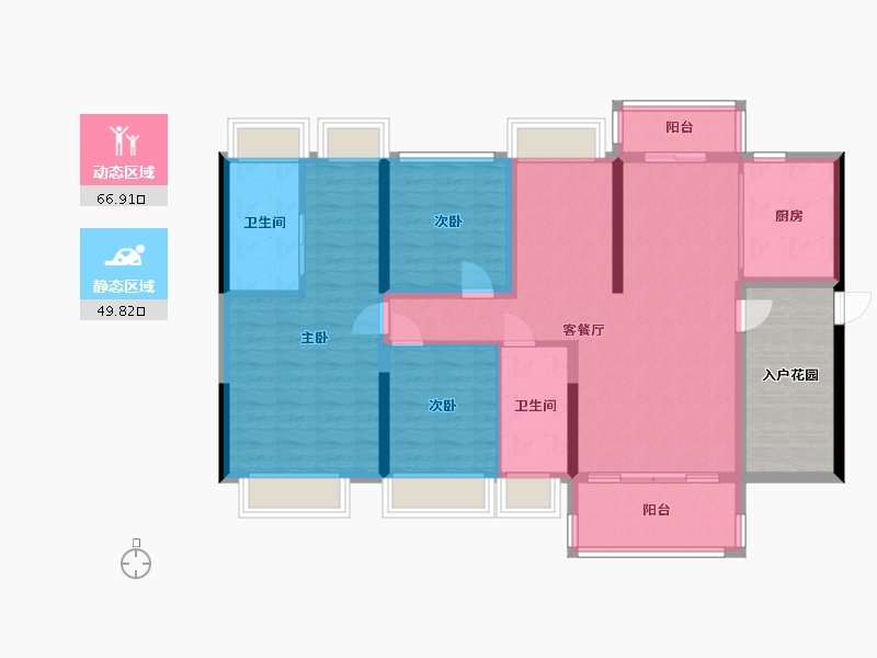 广东省-江门市-天悦星院-234.00-户型库-动静分区