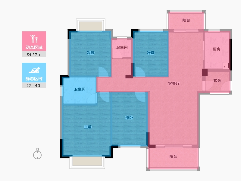 广西壮族自治区-来宾市-悦江雅苑-110.00-户型库-动静分区