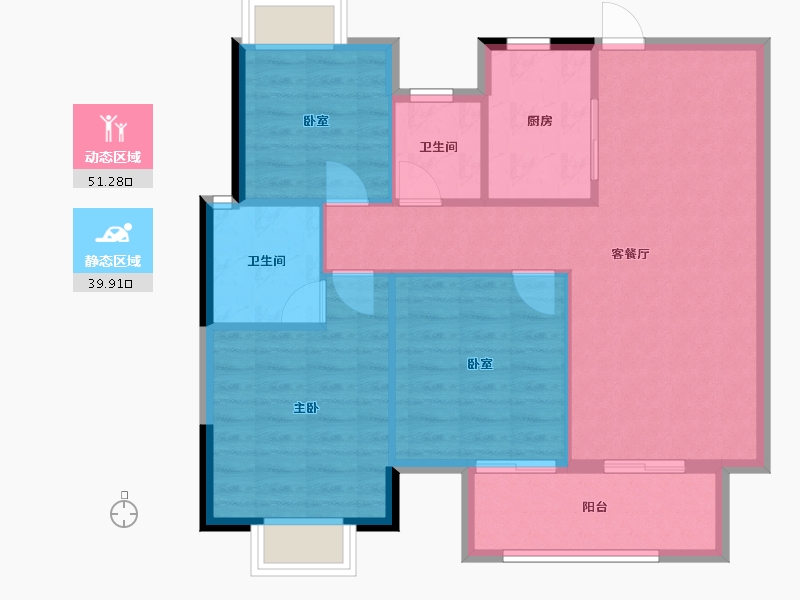 福建省-福州市-建发双玺书香府-83.00-户型库-动静分区