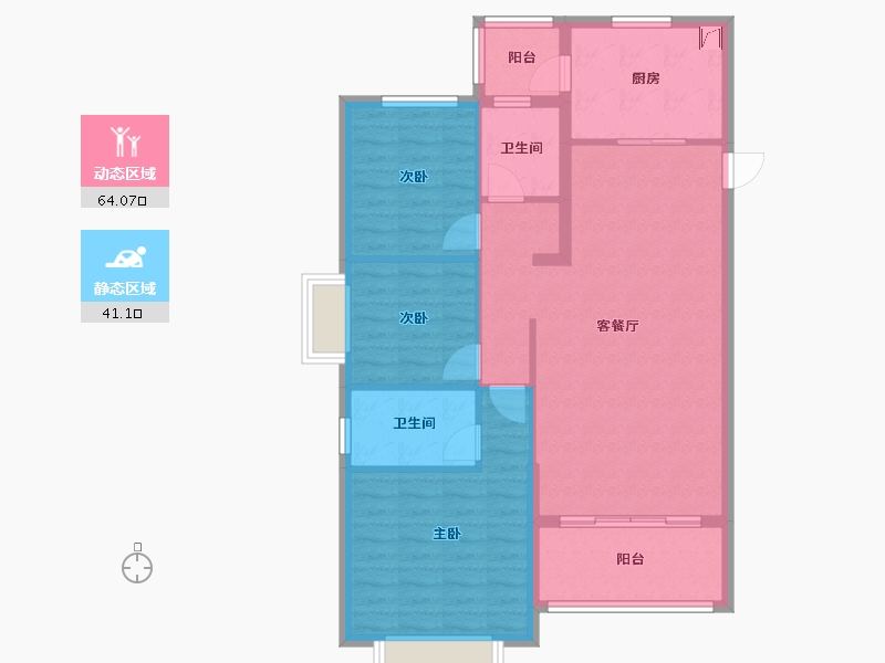 山东省-菏泽市-恒大悦澜庭-95.00-户型库-动静分区