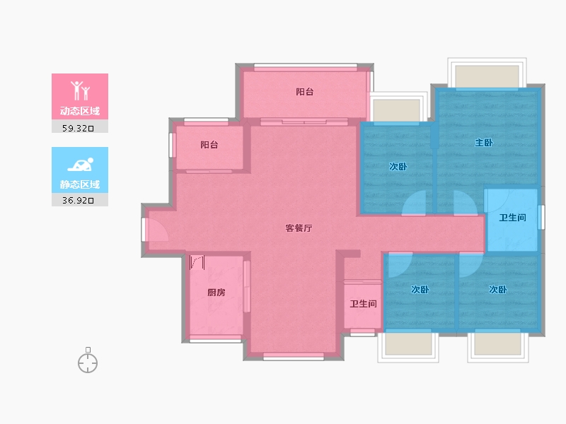 湖南省-郴州市-上品澜庭-94.13-户型库-动静分区