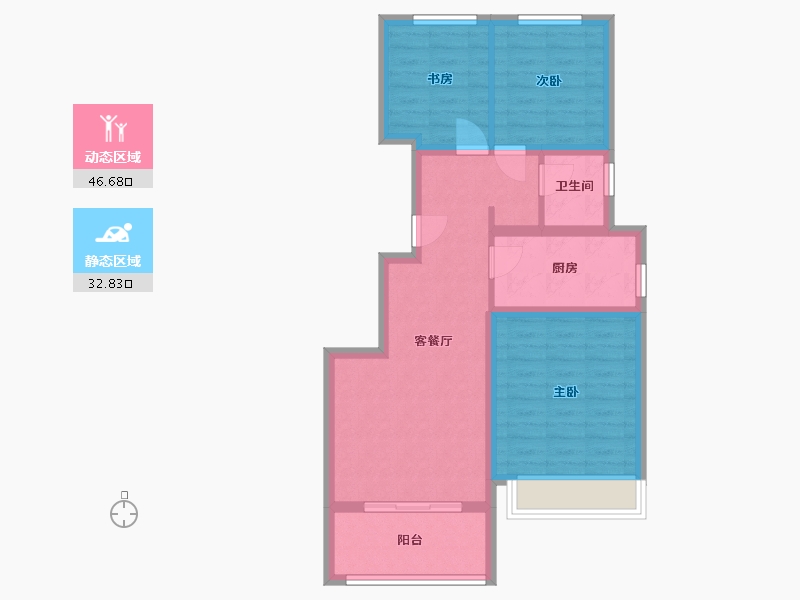 河南省-驻马店市-绿地空间站一期开源里-72.00-户型库-动静分区