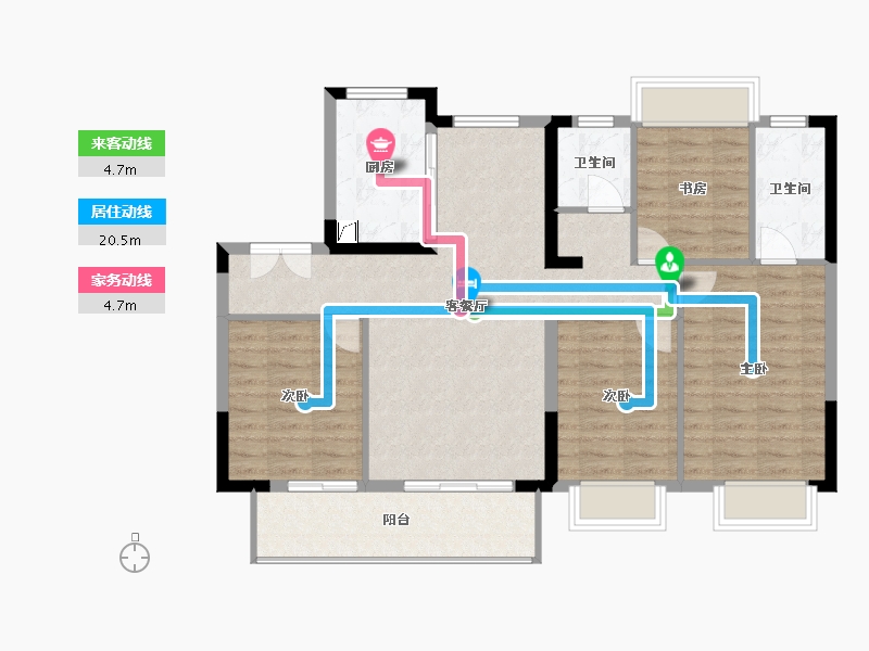 江苏省-盐城市-香江枫景-100.00-户型库-动静线