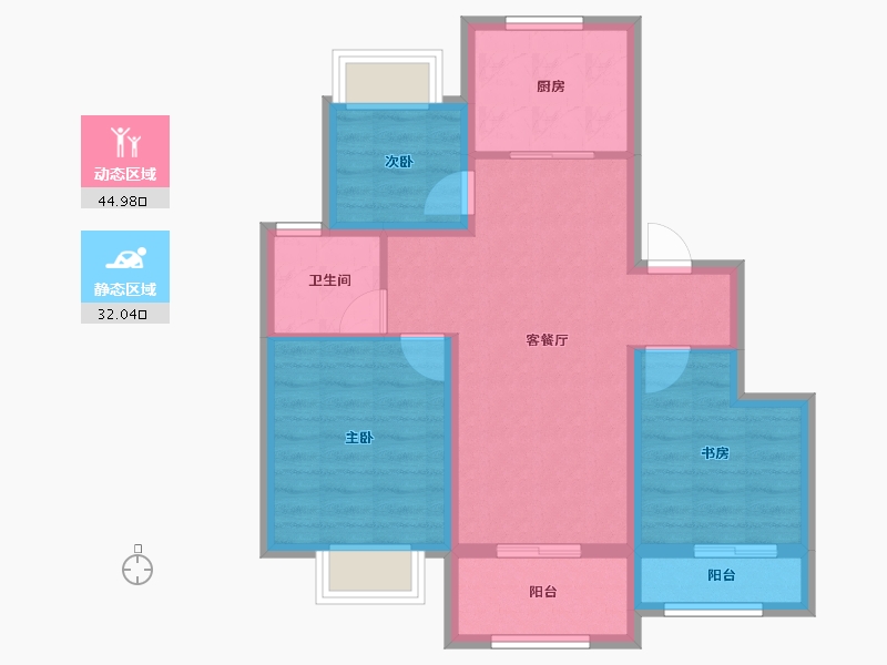 上海-上海市-招商虹桥公馆二期-68.00-户型库-动静分区