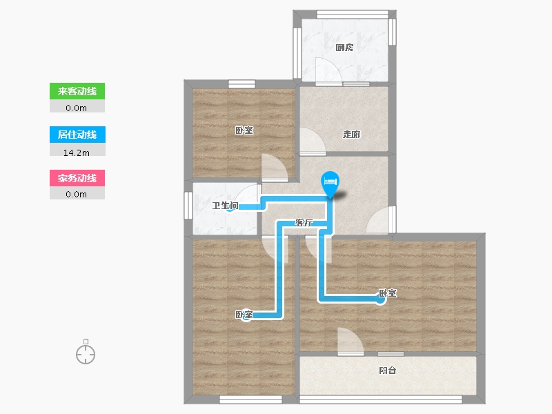 河北省-石家庄市-经贸大学宿舍-69.00-户型库-动静线