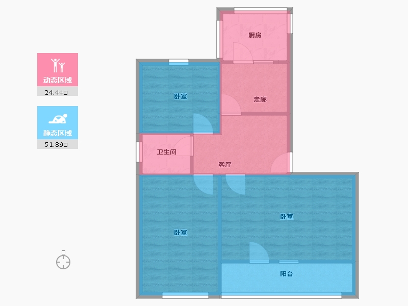 河北省-石家庄市-经贸大学宿舍-69.00-户型库-动静分区