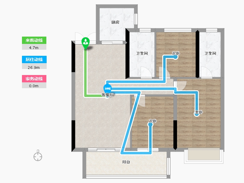 江西省-赣州市-嘉福万达广场-104.00-户型库-动静线