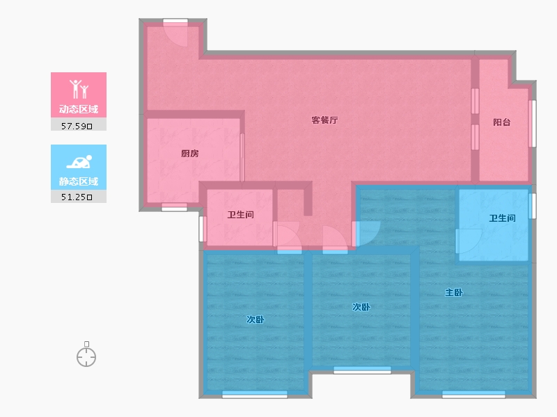 山东省-青岛市-中海寰宇时代-96.00-户型库-动静分区