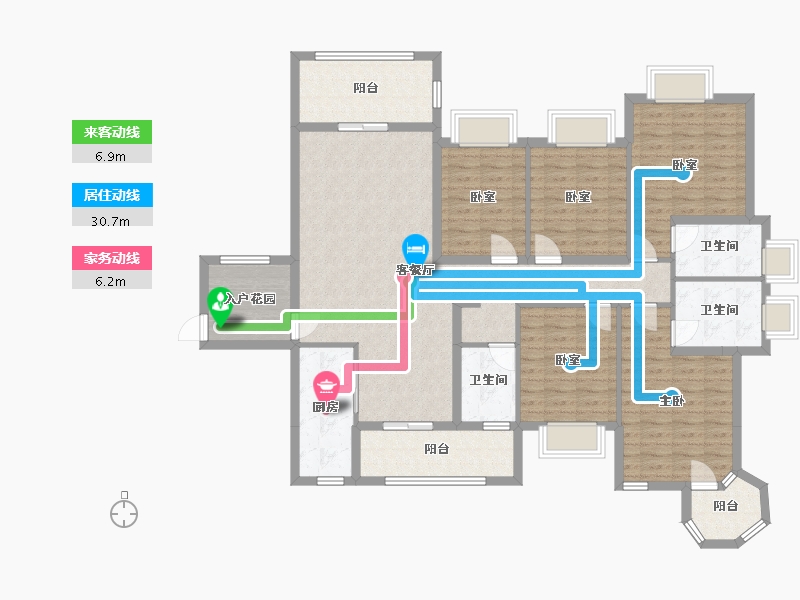 广西壮族自治区-贵港市-西江绿城-140.00-户型库-动静线