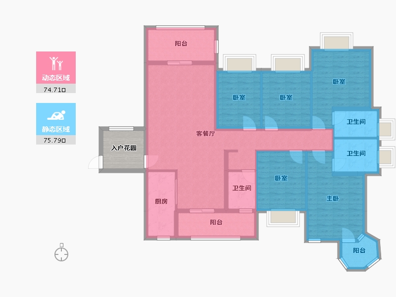 广西壮族自治区-贵港市-西江绿城-140.00-户型库-动静分区