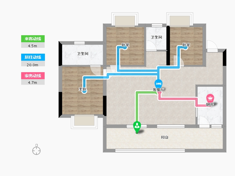 四川省-广安市-澜悦府-90.00-户型库-动静线