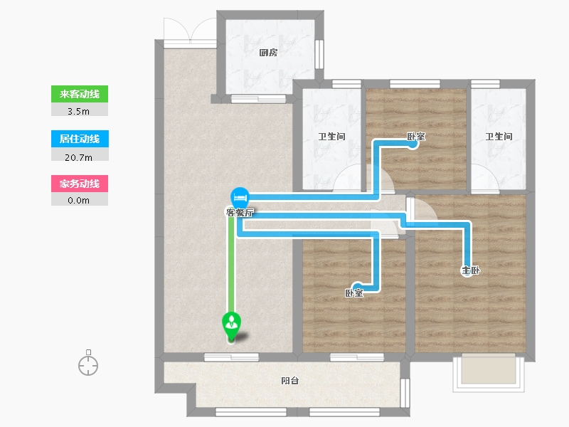 陕西省-榆林市-亚都锦阳府-107.97-户型库-动静线