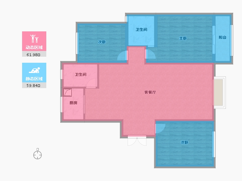 河北省-石家庄市-润江新华壹号院-110.00-户型库-动静分区