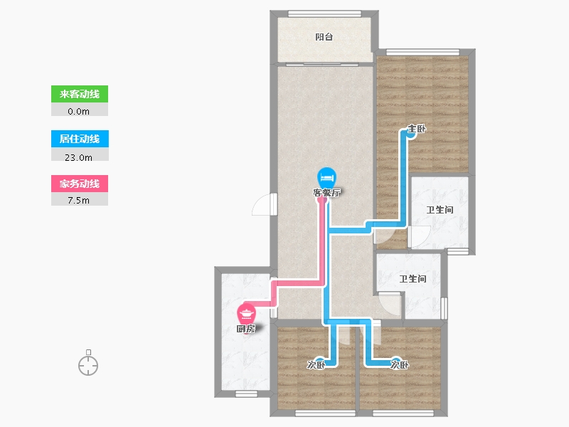 陕西省-西安市-鸿锦城十年城-99.00-户型库-动静线