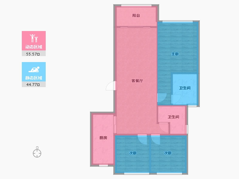 陕西省-西安市-鸿锦城十年城-99.00-户型库-动静分区