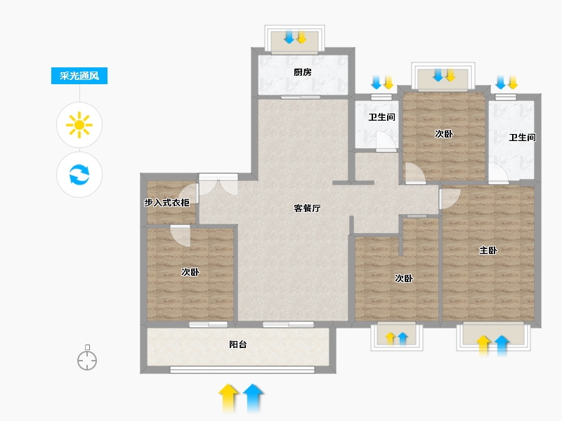 福建省-福州市-建发和玺-116.23-户型库-采光通风