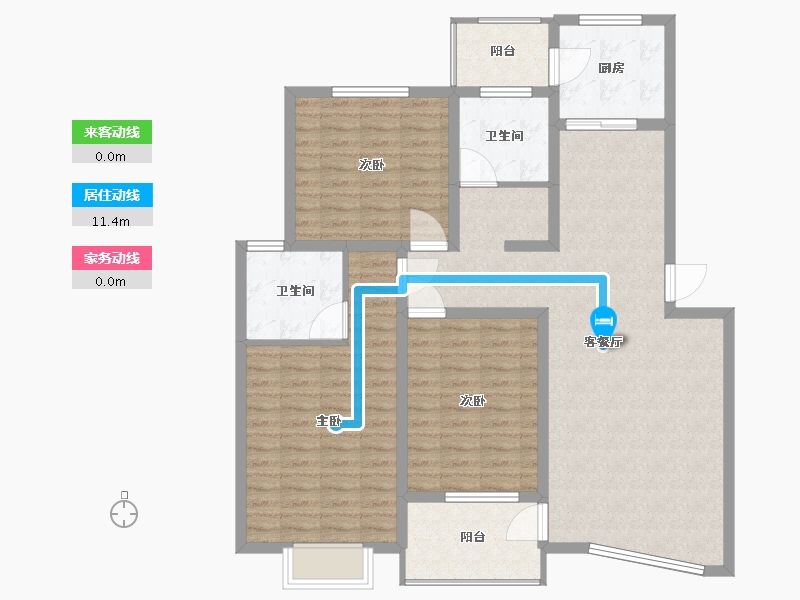 河南省-郑州市-龙杰苑-114.00-户型库-动静线