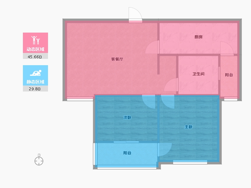 江苏省-无锡市-仙河苑三期-69.00-户型库-动静分区