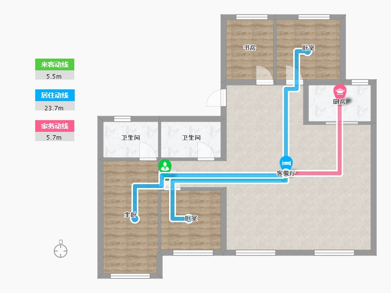 河北省-廊坊市-金地都会风华-100.00-户型库-动静线