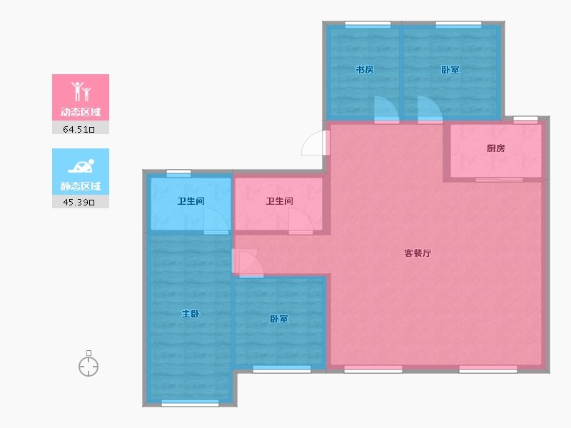 河北省-廊坊市-金地都会风华-100.00-户型库-动静分区