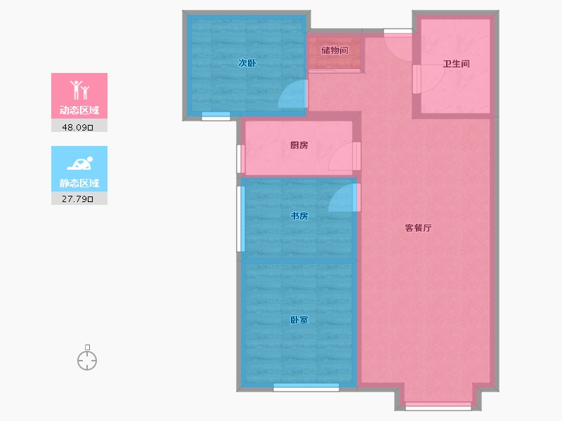 新疆维吾尔自治区-乌鲁木齐市-领地天境云著-77.00-户型库-动静分区