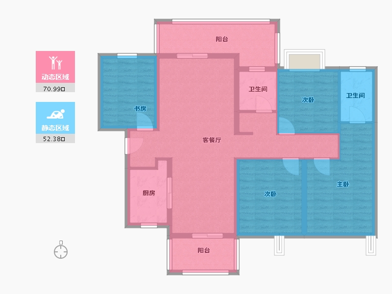 湖南省-湘潭市-大汉龙云台-110.00-户型库-动静分区