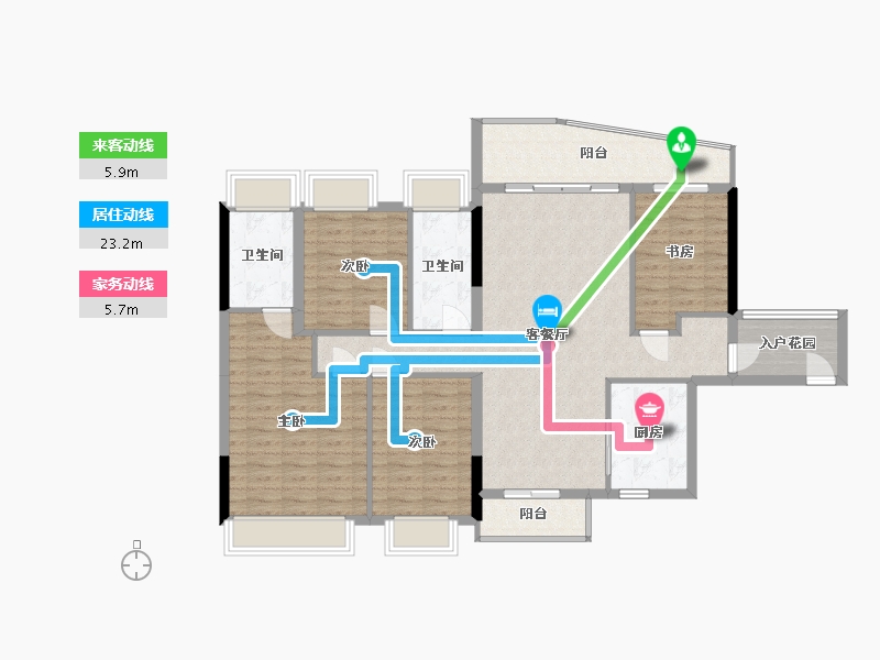 广东省-广州市-奥园誉湖湾-140.00-户型库-动静线