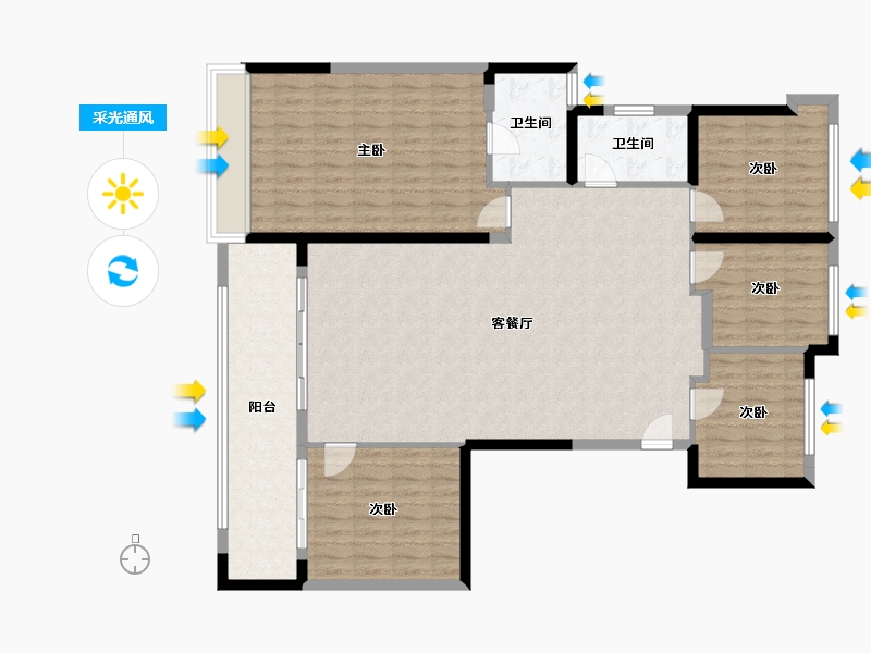 福建省-厦门市-建发养云-140.00-户型库-采光通风