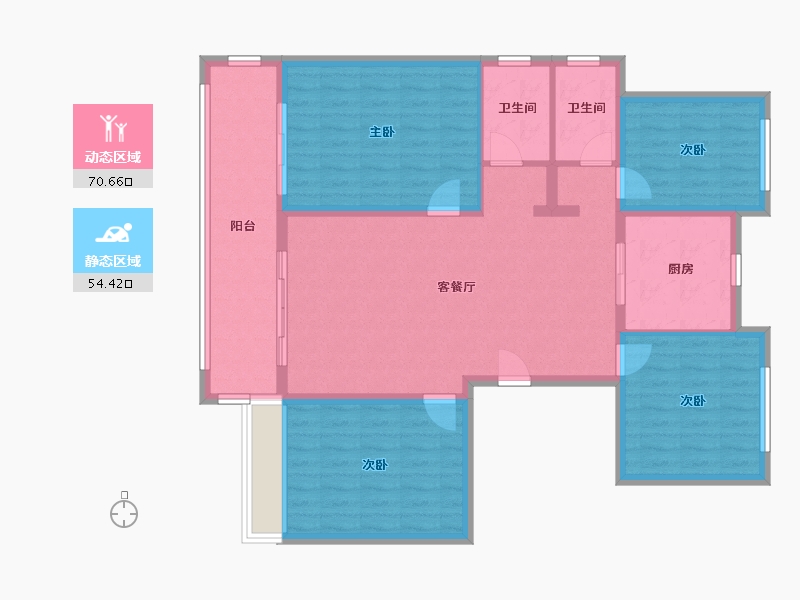 山东省-青岛市-越秀铂悦府-113.00-户型库-动静分区