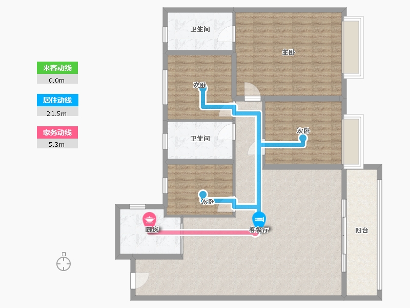 河北省-保定市-璟宸河畔-136.00-户型库-动静线