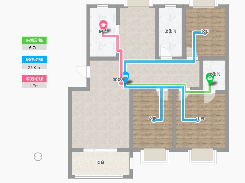 陕西省-西安市-公园新世纪-92.00-户型库-动静线