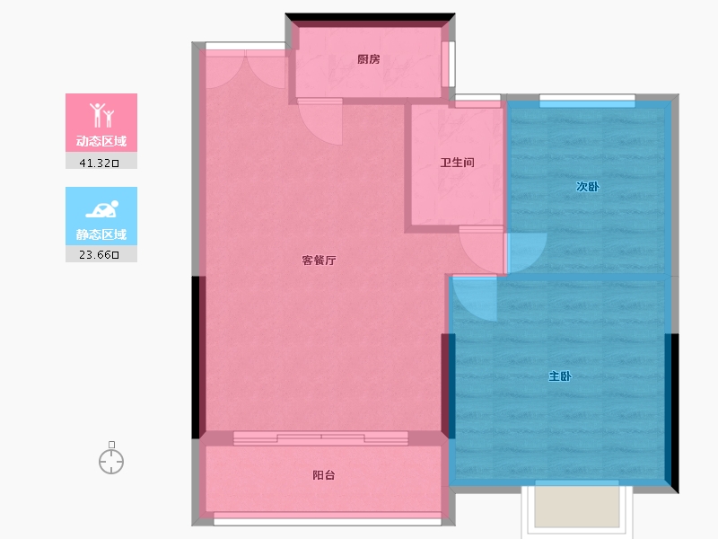 浙江省-温州市-景广嘉园-65.00-户型库-动静分区