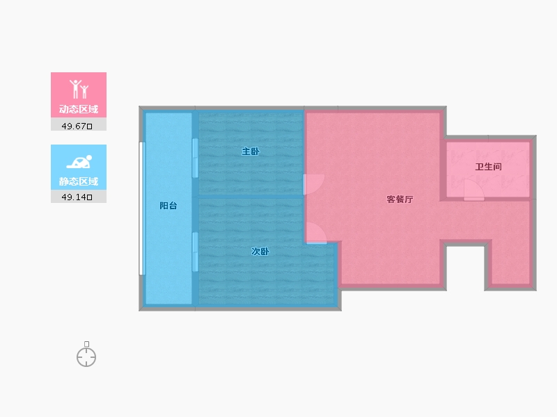 陕西省-西安市-元谷-88.00-户型库-动静分区