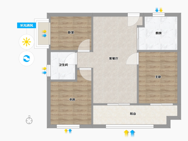 福建省-厦门市-保利云上-58.00-户型库-采光通风