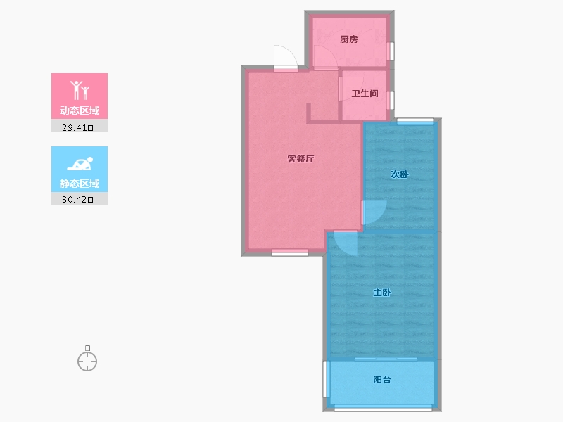 江苏省-南京市-定坊嘉苑-52.50-户型库-动静分区