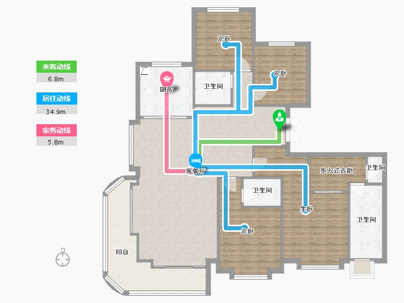 北京-北京市-北京天誉-150.00-户型库-动静线