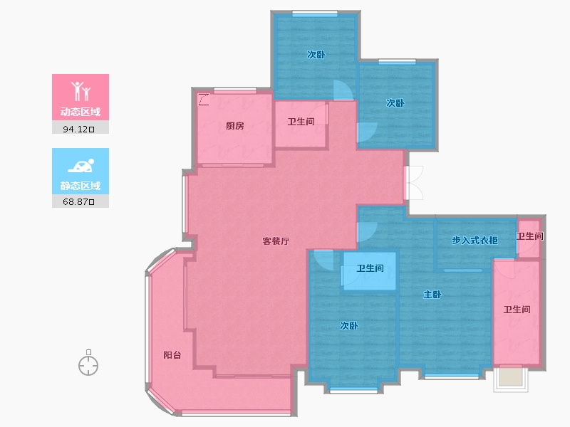 北京-北京市-北京天誉-150.00-户型库-动静分区