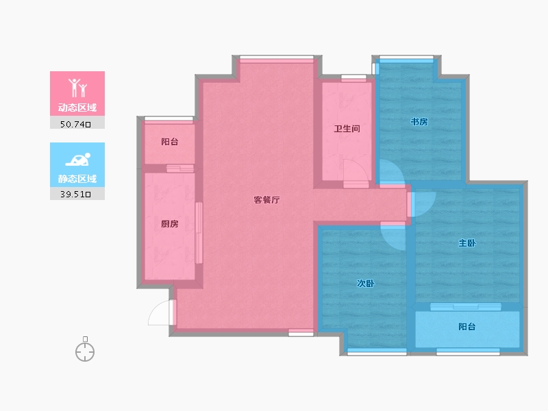 陕西省-西安市-陕汽泾渭国际城-78.00-户型库-动静分区