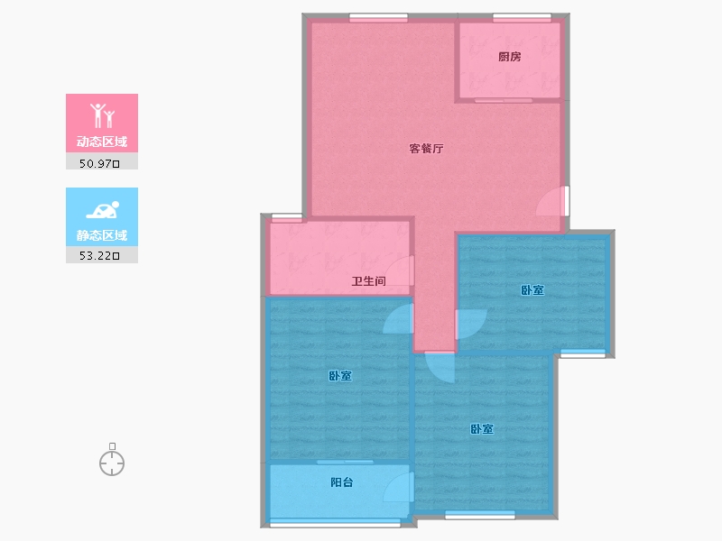 江苏省-苏州市-西塘小区-96.00-户型库-动静分区