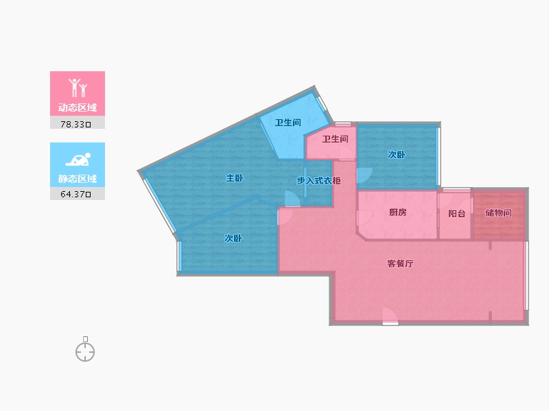 四川省-成都市-康河郦景-一、二期-100.00-户型库-动静分区