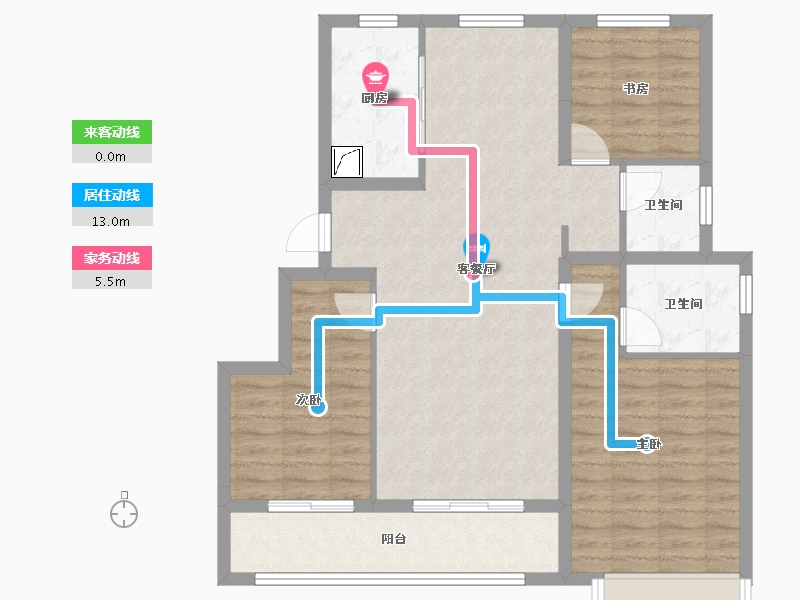 河北省-邯郸市-金地邯山艺境-109.33-户型库-动静线