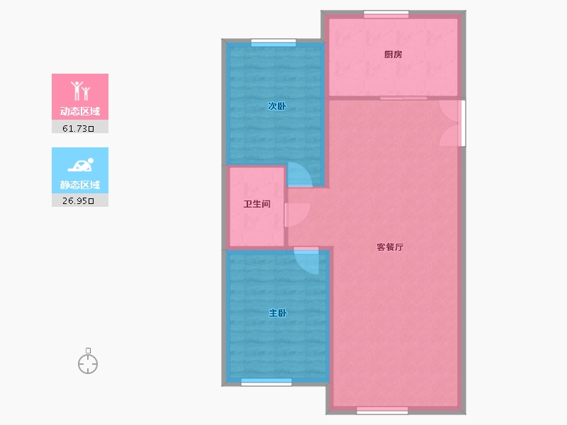 吉林省-延边朝鲜族自治州-乾城-89.50-户型库-动静分区