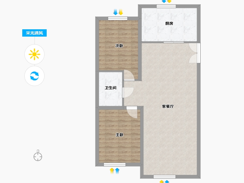 吉林省-延边朝鲜族自治州-乾城-89.50-户型库-采光通风