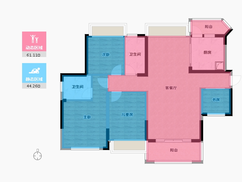 贵州省-贵阳市-御湖尚城-95.00-户型库-动静分区