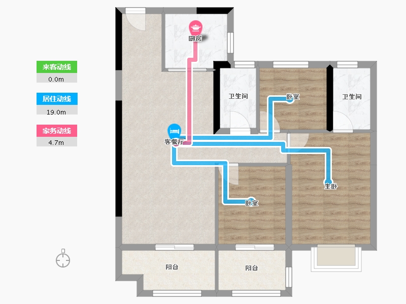 湖北省-恩施土家族苗族自治州-利川碧桂园星曜-85.32-户型库-动静线