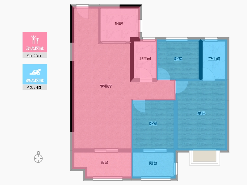 湖北省-恩施土家族苗族自治州-利川碧桂园星曜-85.32-户型库-动静分区