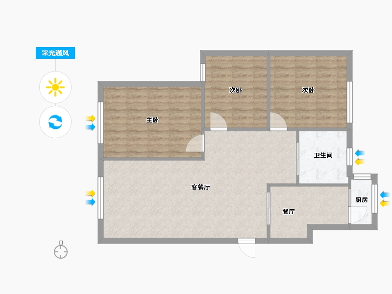 辽宁省-阜新市-正阳馨居-100.00-户型库-采光通风