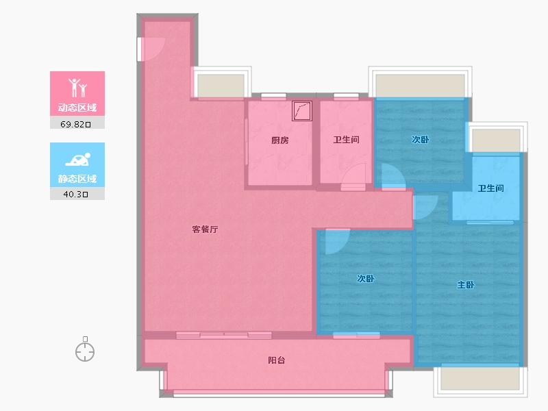 江苏省-苏州市-琥珀澜庭-99.00-户型库-动静分区